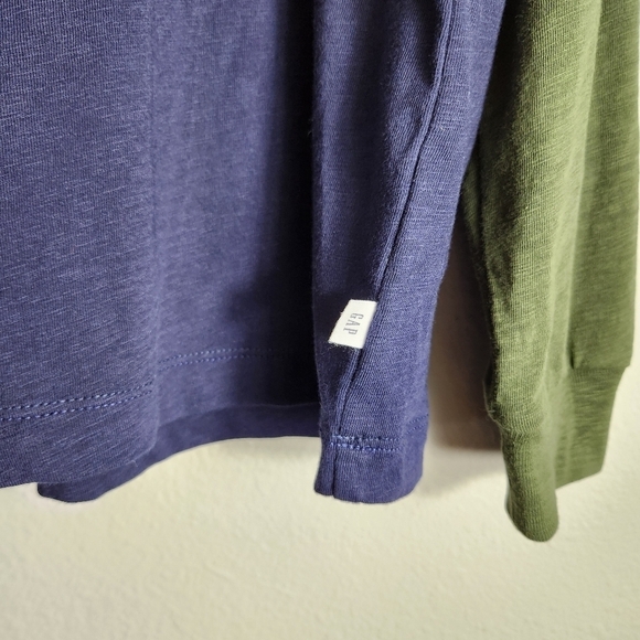 Gap Boys Navy/Olive/Brown Long Sleeve Colorblock Crewneck Tee-Size M (8) (NWT) - Picture 5 of 10